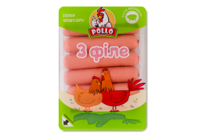 Сосиски Из филе Pollo 1с лоток 0.26кг