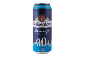 Пиво 500мл 0% безалкогольне світле фільтроване пастеризоване Lager Kaiserdom з/б