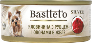 Корм д/собак Яловичина з рубцем і овочами в желе 85г ж/б Басттет"о