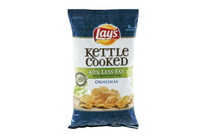 Lay's Kettle Cooked 40% Less Fat Original Potato Chips