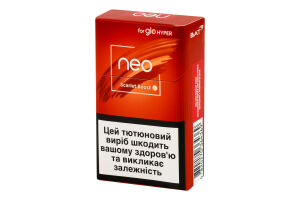 Виріб тютюновмісний для електричного нагрівання з фільтром Neo Demi Scarlet boost 20шт