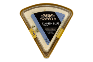 Сир 60% м’який з блакитною пліснявою Danish Blue Extra creamy Castello п/у 100г