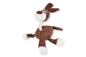 Іграшка-пищалка для собак з канатом 25х19см мікс