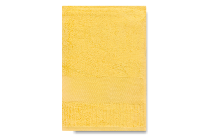 Рушник жовтий махровий зеро твіст з бордюром 100*150см 600г/м2 ГМ Текстайл