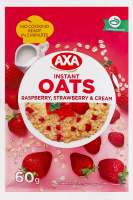 Каша овсяная мгновенного приготовления со сливками, малиной и клубникой Axa м/у 60г