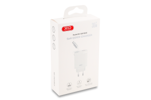 Пристрій зарядний мережевий з висувним кабелем 1USB-A+1USB-C+1TYPE-C 30W ХО