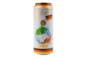 Пиво 0.5л 4.1% пастеризованное Лагер 1-й класс NoAd.Beer ж/б