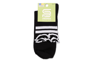 Шкарпетки Premier socks висок рюш смуж чорн р23-25