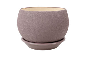 Горщик д/квітів Куля шовк 1,4л капучино 12,5см Оріана