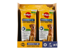 Корм сухой дополнительный для взрослых собак больших пород старше 4мес DentaStix Pedigree м/у 154г