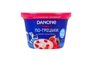 Йогурт 3.5% с наполнителем Малина-инжир По-гречески Danone ст 150г