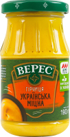 Горчица нестерилизованная Украинская крепкая Верес с/б 190г