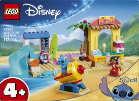 Конструктор для детей от 4лет №43280 Beach fun with Lilo&Stitch Disney Lego 113эл