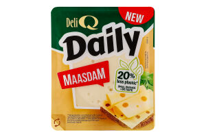 Сир Deli Q Daily Маасдам 45% DE кор/мол слайс