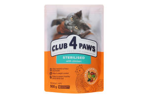 Корм д/дорослих стерилізованих котів Premium сухий 900г Club 4 Paws
