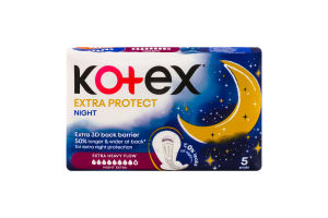 Прокладки гігієнічні жіночі Екстра-захист Night Kotex 5шт