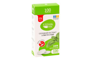 Добавка диетическая в таблетках Сладкий экстракт из листьев стевии Stevia к/у 10г