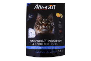 Наполнитель для кошачьего туалета силикагелевый Голубой аквамарин AnimАll 3.8л