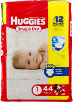 Huggies Snug & Dry Diapers Size 1 - 44 CT