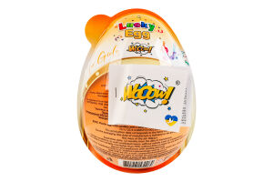Яйцо пластиковое для девочки с конфетами и сюрпризом Lucky egg Wooow п/у 80г в ассорт