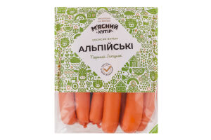 Сосиски вареные из мяса птицы Альпийские М'ясний хутір 1с кг