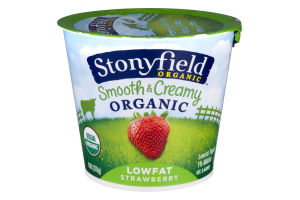 Stonyfield Organic Smooth & Creamy Lowfat Yogurt Strawberry