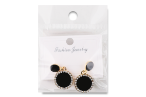 Сережки-гвіздки жовтий метал з камінцями в асортименті ZBYK250513236