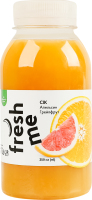 Сок пастеризованный прямого отжима апельсиновый с пюре грейпфрута Fresh me п/бут 250мл