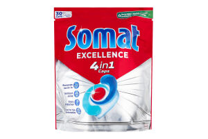 Таблетки д/посудом. машин Somat 30 шт. Екселенс