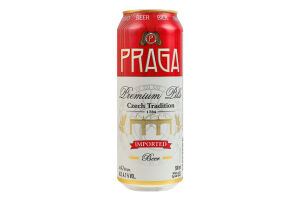 Пиво Praga Premium Pils світле, 4,7% 0,5л
