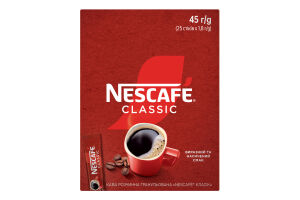 Кофе растворимый гранулированный Classic Nescafe м/у 1.8г