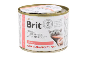 Корм д/котів Ренал при нирковій недостатності 200г ж/б Бріт ВетДієтс