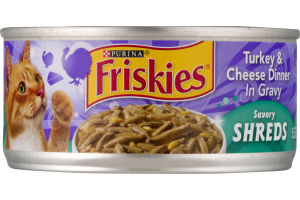 Purina Friskies Savory Shreds Turkey & Cheese Dinner In Gravy