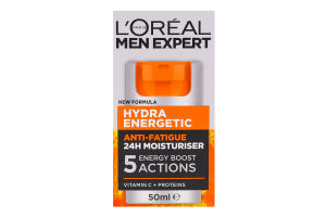 Крем для догляду за шкірою обличчя зволожуючий Hydra energetic Men Expert L'Oreal Paris 50мл