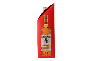Набір Напій алкогольний 0.7л 35% на основі карибського рому Spiced Gold + склянка Captain Morgan к/у 2шт