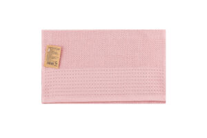 Рушник світло-кораловий махровий з вафельним бордюром 40*70см 450г/м2 ГМ Текстайл