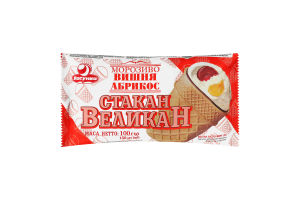 Мороженое 12% Вишня Абрикос Стакан Великан Ласунка м/у 100г