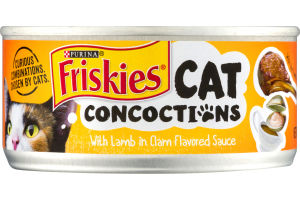 Purina Friskies Cat Concoctions With Lamb In Clam Flavored Sauce