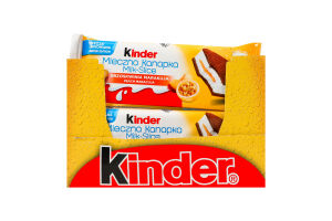 Пирожное бисквитное с молочной начинкой и наполнителем со вкусом персика и маракуйи Milk-slice Kinder м/у 28г