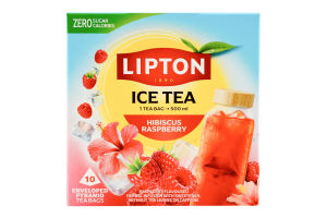 Чай холодний Hibiscus Raspberry 10*3,5г в пірамідках Lipton