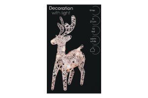 Олень з підсвіткою срібн. KPMN 14*5*21см