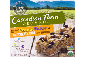 Cascadian Farm Organic Chewy Granola Bars Peanut Butter Chocolate Chip - 8 CT