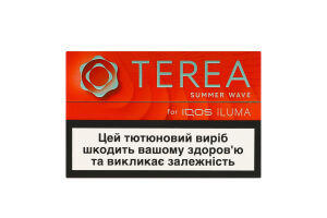 Виріб тютюновмісний для електричного нагрівання з фільтром Terea Summer Wave 20шт