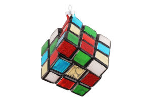 Прикраса ялинкова Кубик Рубіка скло 985692