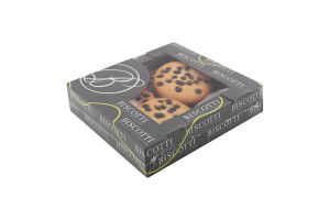 Печиво здобне пісочно-відсадне Американське з шматочками глазурі Biscotti к/у 0.205кг