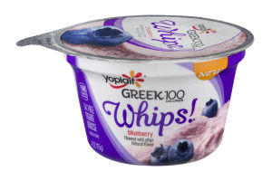 Yoplait Greek 100 Whips! Fat Free Yogurt Mousse Blueberry