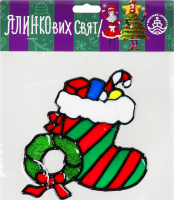 Наліпка на вікно Новоріч дизайн 20см в асор 833974