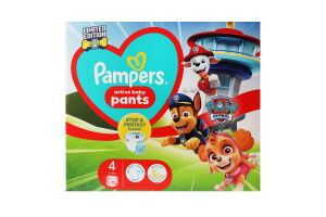 Подгузники-трусики для детей 9-15кг 4 Paw Patrol Pants Pampers 72шт