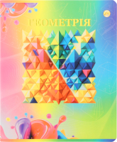 Зошит Предметний Мікс клiтинка неон з лаком 48аркушів Тетрада