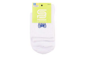 Шкарпетки Premier socks вис спорт вишив біл р22-24